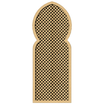 Mosaic House Moroccan tile Van_Primary Bath_ M9_F1 wood, mosharabi,  mashrabiah, mosharabia, mousharabieh, screen 
